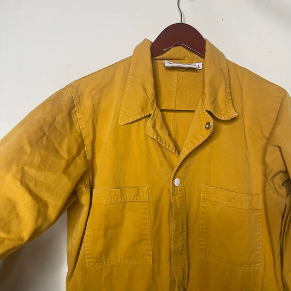 Big Bud Press Long Sleeve Everyday Jumpsuit Spicy Mustard Yellow sz L - Picture 7 of 10